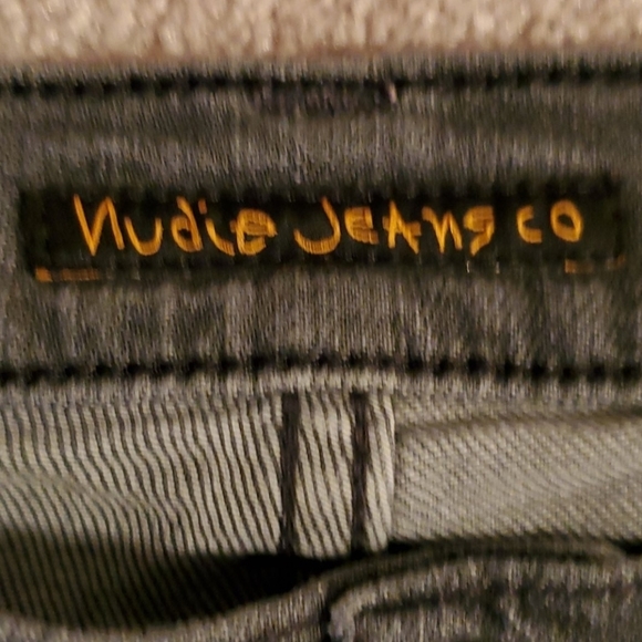 Nudie Long John Worn Grey Skinny Jean - Picture 4 of 6